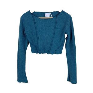 UO Out From Under Bella Thermal Seamed Long Sleeve Top Womens Size M Boho Grunge